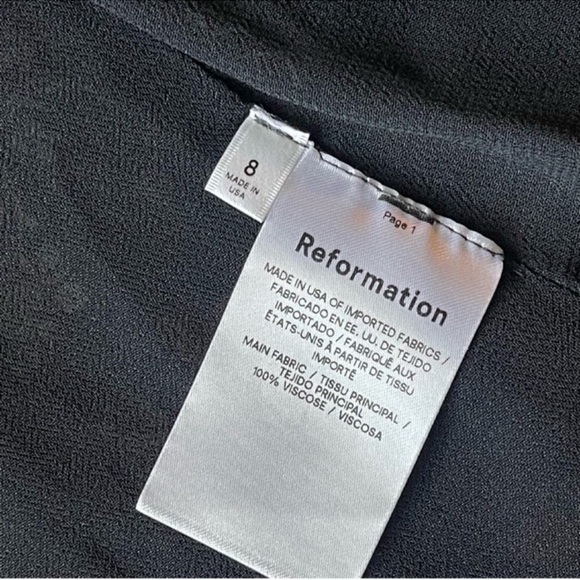 Reformation Jolene mini dress size 8 black floral minidress - Picture 6 of 8